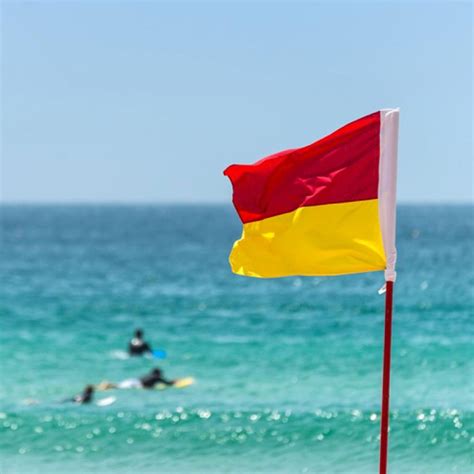 plajda sarı kırmızı bayrak
